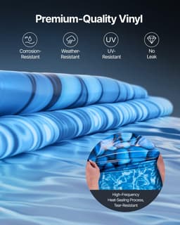 image-VEVOR 12 x 24 ft Oval Pool Liner, Unibead Above Ground Pool Liners, 52in Wall Height, Durable Standard Gauge Vinyl, Designed for Steel Sided Above-Ground Swimming Pools