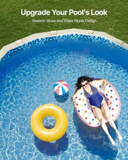 image-VEVOR 12 x 24 ft Oval Pool Liner, Unibead Above Ground Pool Liners, 52in Wall Height, Durable Standard Gauge Vinyl, Designed for Steel Sided Above-Ground Swimming Pools