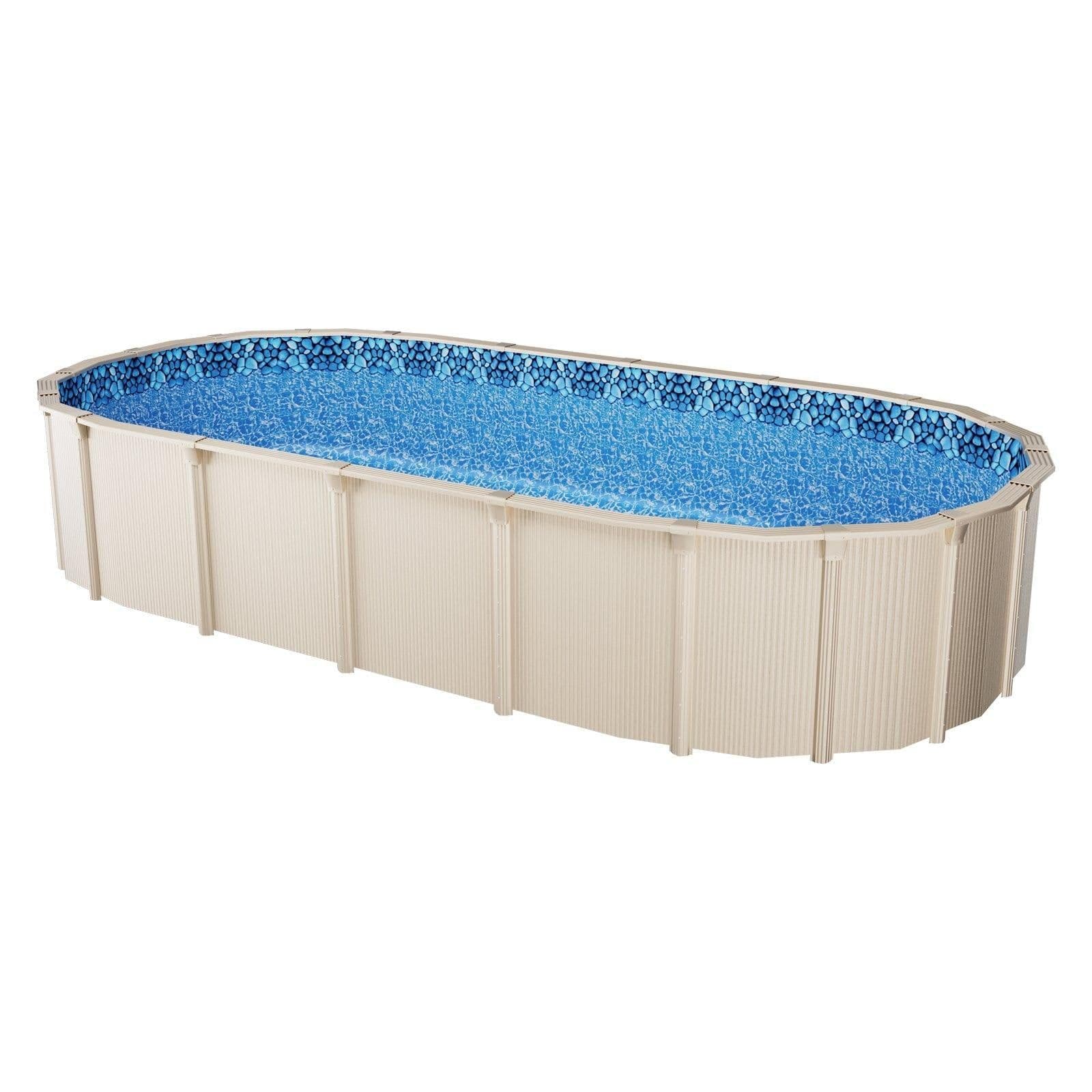 image-VEVOR 12 x 24 ft Oval Pool Liner, Unibead Above Ground Pool Liners, 52in Wall Height, Durable Standard Gauge Vinyl, Designed for Steel Sided Above-Ground Swimming Pools