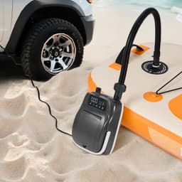 image-VEVOR Paddle Board Pump, 20PSI High Pressure, Dual Stage Inflation & Deflation SUP Air Pump with Auto-Off Function and 12V DC Car Connector, Ideal for Inflatable Paddle Board, Tent and Mattress