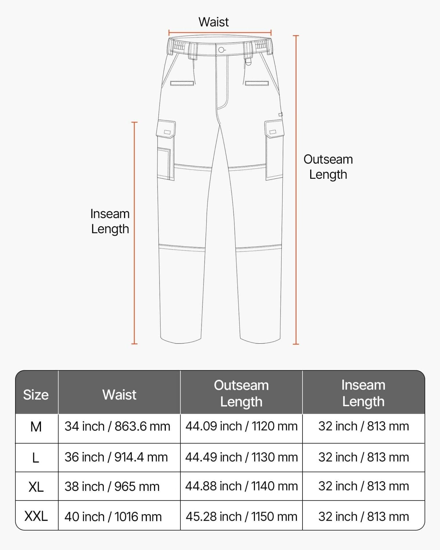image-VEVOR FR Pants for Men, 9 oz 100% Cotton, Flame-Resistant Cargo Pants with Multi-Pockets and Elastic Waist, Reinforced Tear-proof Stitching, Ideal for Welding Work and Casual Wear, XL Size, Gray