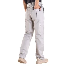 image-VEVOR FR Pants for Men, 9 oz 100% Cotton, Flame-Resistant Cargo Pants with Multi-Pockets and Elastic Waist, Reinforced Tear-proof Stitching, Ideal for Welding Work and Casual Wear, M Size, Gray