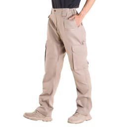 image-VEVOR FR Pants for Men, 9 oz 100% Cotton, Flame-Resistant Cargo Pants with Multi-Pockets and Elastic Waist, Reinforced Tear-proof Stitching, Ideal for Welding Work and Casual Wear, XXL Size, Khaki