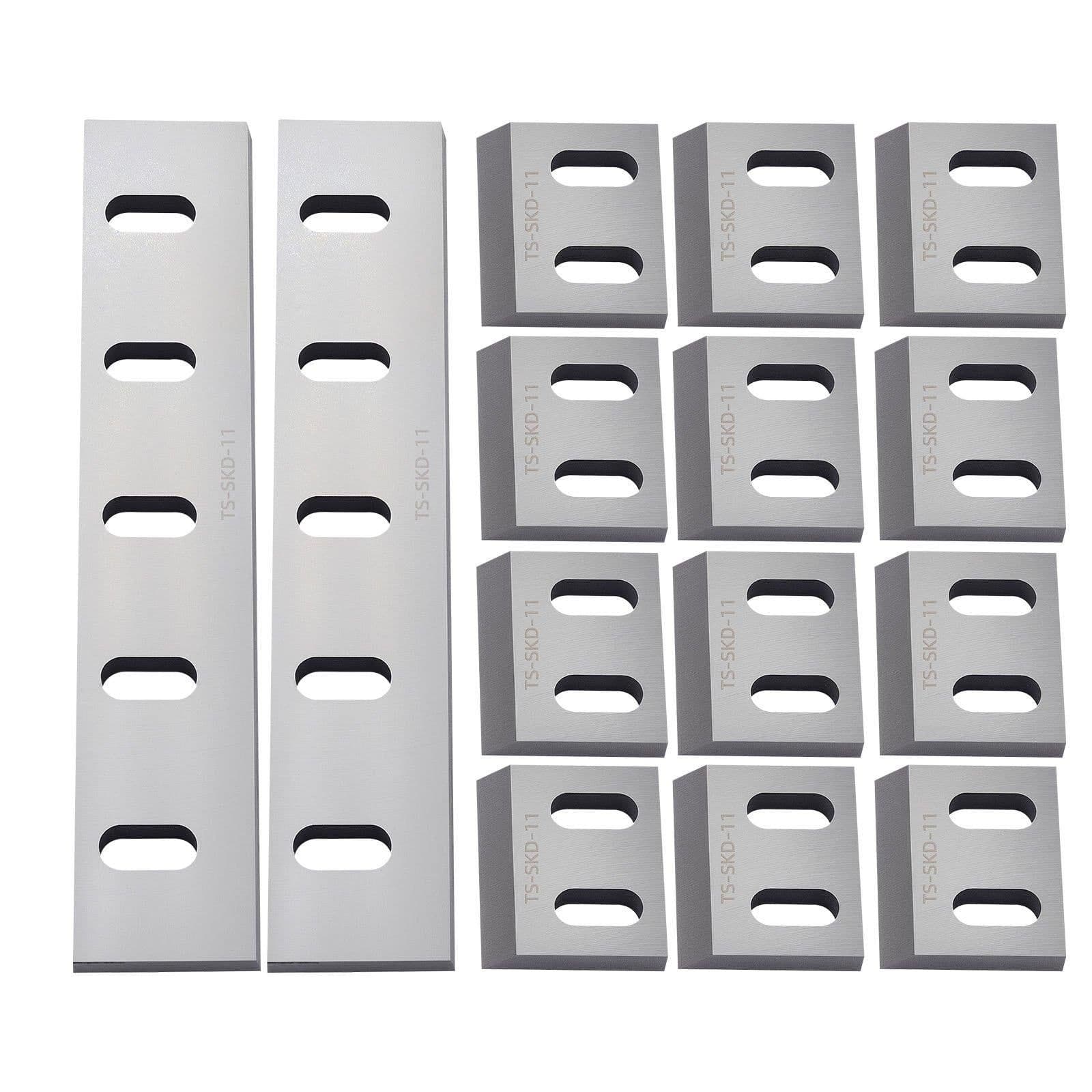 image-VEVOR Shredder Blades, Alloy Steel Shredder Machine Blade Kit with 12 Rotating and 2 Fixed Blades, High-Hardness SKD-11 Blade, Compatible with Model 400 Plastic Grinder, for ABS, PP, PVC & Nylon