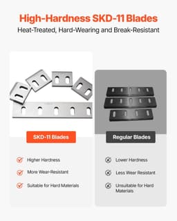 image-VEVOR Shredder Blades, Alloy Steel Shredder Machine Blade Kit with 12 Rotating and 2 Fixed Blades, High-Hardness SKD-11 Blade, Compatible with Model 400 Plastic Grinder, for ABS, PP, PVC & Nylon