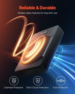 image-VEVOR 10" 240W Underseat Car Subwoofer, Slim Powered Car Subwoofers Under the Seat, Low Profile Audio Sub Built-in Amplifier, High/Low Level Input & Volume Controller for SUVs, Car, Truck, RV