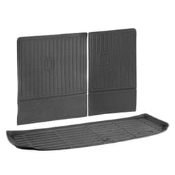 image-VEVOR Cargo Mats Compatible with Hyundai Palisade 2020-2024, Custom Fit TPE Cargo Liner Set for SUVs, Trunk and Rear Back Seat Protector Replacement, Black, Trunk Mat and Backrest Mats