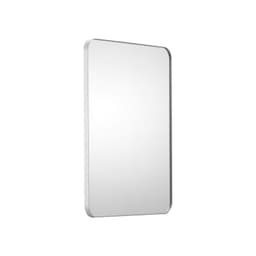 image-VEVOR Wall Mounted Makeup Mirror, 0.15" Thick, 22" x 30" Mirror with Aluminium Alloy Frame & Explosion-Proof Film, Scratch-Resistant Mirror with Z-Shaped Bracket, Fit for Bathroom/Bedroom/Living Room