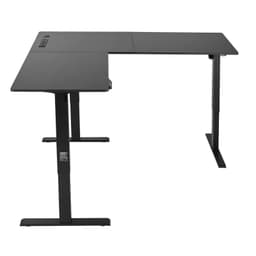 image-VEVOR L Shaped Desk, Electric Adjustable Height Corner Gaming Desk with Dual Hooks and Wheels, Heavy Duty Carbon Steel L-Shaped Computer Table with Power Strip for Home Office, Easy to Assemble, Black