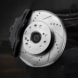 image-VEVOR Front Brake Kit Compatible with 2008-2016 Cadillac Escalade/Escalade ESV, 2017-2020 Cadillac Escalade/Escalade ESV (Models without Brembo Brake Package), Drilled & Slotted Brake Rotors Kit
