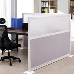 image-VEVOR Office Divider Privacy Partitions, 2-Pack, 72" x 48" Room Divider Walls, PET Workstation Cubicle Partition with Frosted Acrylic Windows, Freestanding Privacy Panels for Office Library School