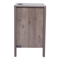 image-VEVOR Farmhouse End Table Set of 2, Nightstand with Charging Station, 3 Tiers Side Table with Storage Cabinet and 2 Drawers, Side Table with USB Ports and Outlets, Ideal for Living Room, Bedroom, Gray