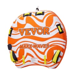 image-VEVOR Towable Tubes for Boating, 1-2 Riders Inflatable Towable Tube for Boat to Pull, 340lbs Capacity Boat Tubes and Towables for Water Sports - with Fins, Double-Stitched Nylon Cover & Padded Handles