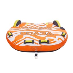 image-VEVOR Towable Tubes for Boating, 1-2 Riders Inflatable Towable Tube for Boat to Pull, 340lbs Capacity Boat Tubes and Towables for Water Sports - with Fins, Double-Stitched Nylon Cover & Padded Handles