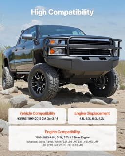 image-VEVOR Lifter Camshaft Kit, 13-Piece Set, Gray Cast Iron Engine Cam, Compatible with Norris trucks from 1999-2013 GM Gen3/4, Fit 1999-2013 LS-Based Engines (Silverado, Sierra, Tahoe, Yukon/LS1)