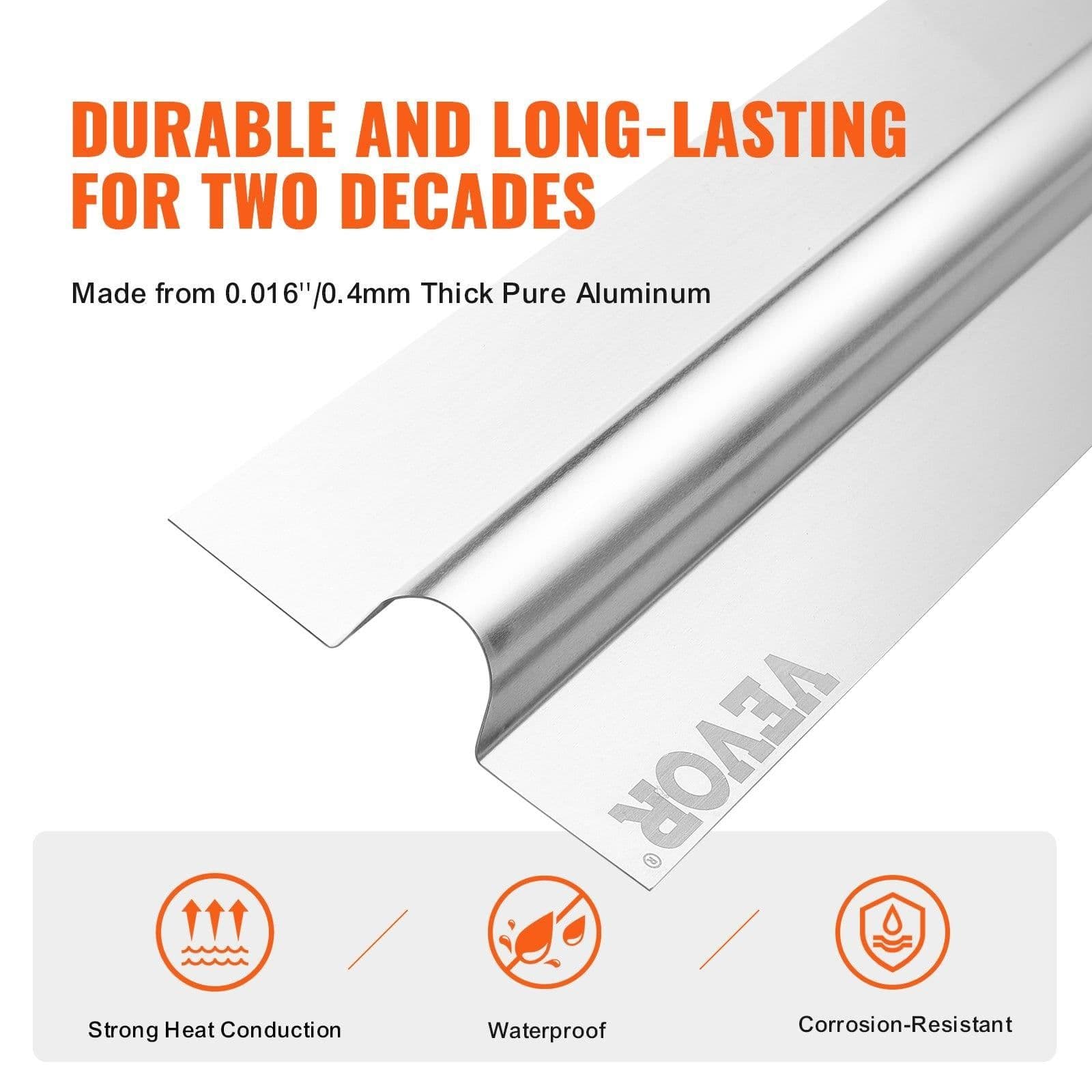 image-VEVOR PEX Heat Transfer Plates 2 ft, Radiant Heat Plates for 3/4" PEX Pipe, Durable Aluminum & Easy Trimming and Install Underfloor Heat Tubing Plates, Perfect for Wooden Floors (200pcs)