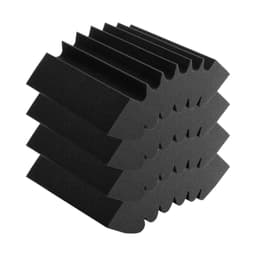 image-VEVOR Acoustic Foam Panels, 4 Pack 16.5 x 6.3 x 12 inches, Adhesive High Density Soundproof Wall Panels,Fire-Resistant Acoustic Panel,Sound Dampening Absorbing Panel for Studio Wall and Ceiling,Black
