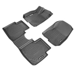 image-VEVOR Automotive Floor Mats, Fits for Honda CR-V (Hybrid Models) 2017-2022, 3 pcs Front and 2nd Row Liners, All Weather Custom Fit TPE Vehicle Floor Mats, Easy to Clean Floor Liners for SUV, Black
