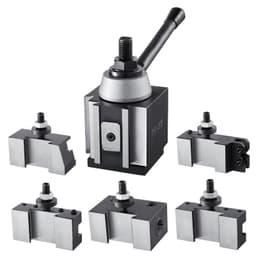image-VEVOR Quick Change Tool Post Set, 6 Pcs, Includes Lathe Tool Holders, Wedge Type Tool Post with Turning Tool Holder Accessories, for Mini Lathe & Metal Lathe 10"-15" Swing, Durable Steel Material