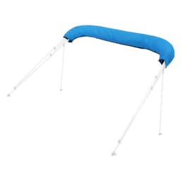 image-VEVOR 4 Bow Boat Bimini Tops, 600D Polyester Canopy, Waterproof & Sun Protection Boat Awning Canopy with Storage Bag, Bimini Top Replacement, 96"Lx(91"-96")W, Pacific Blue (Support Frame Not Included)