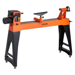 image-VEVOR Woodworking Lathe, 1.5 HP, Wood Lathe Machine with 0 to 3200 RPM Variable Speed, 16 x 40 in Workbench, Brushless DC Motor, Cast Iron Body, Tool Rest, for Medium to Large Projects Woodworking