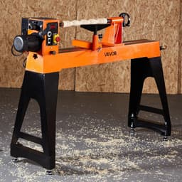 image-VEVOR Woodworking Lathe, 1.5 HP, Wood Lathe Machine with 0 to 3200 RPM Variable Speed, 16 x 40 in Workbench, Brushless DC Motor, Cast Iron Body, Tool Rest, for Medium to Large Projects Woodworking