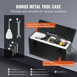 image-VEVOR Electric Hydraulic Rebar Cutter, 1000W Portable Rebar Cutter, Cutting up to 3/4 Inch #6 4-20mm Rebar within 2.5 Seconds, High Power Steel Rebar Cutter with Oil Can Rich Accessories,Black RC-20
