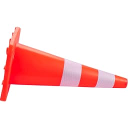 image-VEVOR Safety Cones, 28 in/73 cm Height, 12 PCS PVC Orange Traffic Cone with 2 Reflective Collars and Weighted Base, Used for Traffic Control, Driveway Road Parking and School Improvement