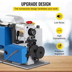 image-VEVOR Metal Lathe 7"x12",Precision Bench Top Mini Metal Lathe 550W, Metal Lathe Variable Speed 50-2500 RPM Nylon Gear With A Movable Lamp for Precision Parts Processing