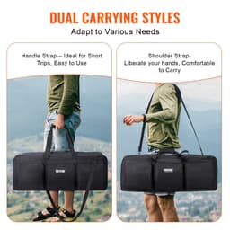 image-VEVOR Telescope Case, 30”, Telescope Storage Bag with Fixed Buckles, Multi-Pocket & Detachable Divider, Shock-Absorbent Telescope Travel Carrying Case for Optical Tube & Tripod, Counterweight Pocket