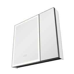 image-VEVOR Lighted Medicine Cabinet with Mirror, 30 x 28 in Recessed or Wall Mount, 3 Color Dimmable LED Bathroom Medicine Cabinet with HD Tempered Glass Mirror, Adjustable Shelves, Memory Defog Function
