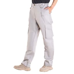 image-VEVOR FR Pants for Men, 9 oz 100% Cotton, Flame-Resistant Cargo Pants with Multi-Pockets and Elastic Waist, Reinforced Tear-proof Stitching, Ideal for Welding Work and Casual Wear, L Size, Gray