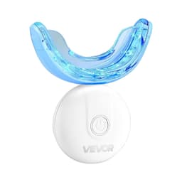 image-VEVOR Teeth Whitening Kit with LED Light, 32 LED Accelerator Lights, Whitening Strips, Pens and Gel Syringes, U-Shaped Tray, Wireless Portable Kit Fast and Effectively Removes Stubborn Stains