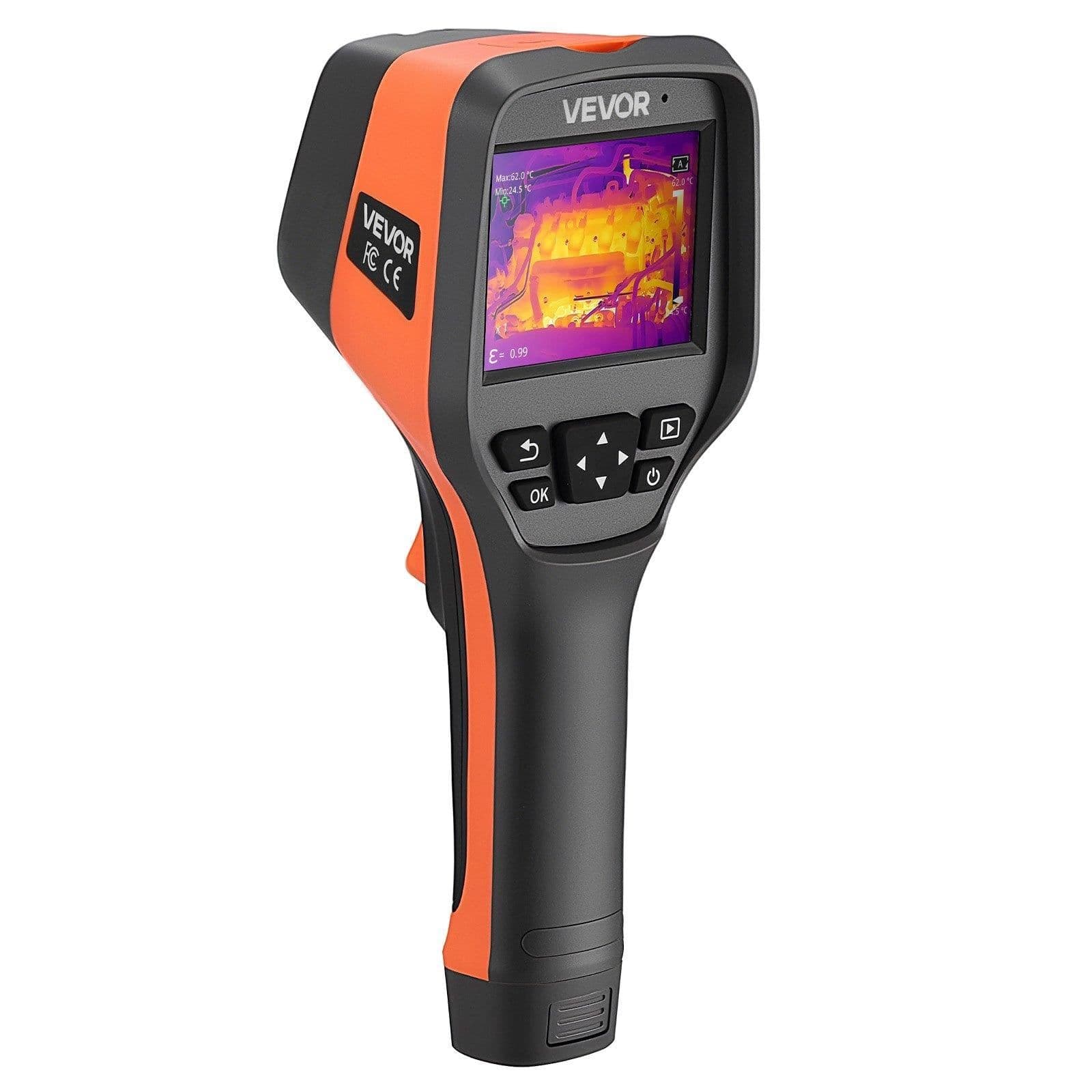 image-VEVOR Thermal Camera, 256 x 192 IR Resolution, Handheld Thermal Imaging Camera with 2MP Visual Camera, 25HZ Refresh Rate Infrared Imager with 3.5-Inch Touch Screen, -4°F to 1022°F, WIFI Supported