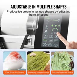 image-VEVOR Commercial Snowflake Ice Machine, 529.1LBS/24H Snowflake Ice Maker, Stainless Steel Ice Shaver Machine, Electric Snow Cone Maker, Liquid Cooling System for Rapid Heat Dissipation, Ice Cream