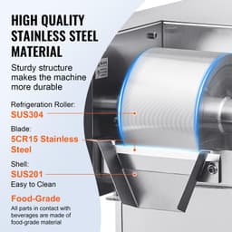image-VEVOR Commercial Snowflake Ice Machine, 529.1LBS/24H Snowflake Ice Maker, Stainless Steel Ice Shaver Machine, Electric Snow Cone Maker, Liquid Cooling System for Rapid Heat Dissipation, Ice Cream