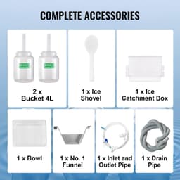 image-VEVOR Commercial Snowflake Ice Machine, 529.1LBS/24H Snowflake Ice Maker, Stainless Steel Ice Shaver Machine, Electric Snow Cone Maker, Liquid Cooling System for Rapid Heat Dissipation, Ice Cream