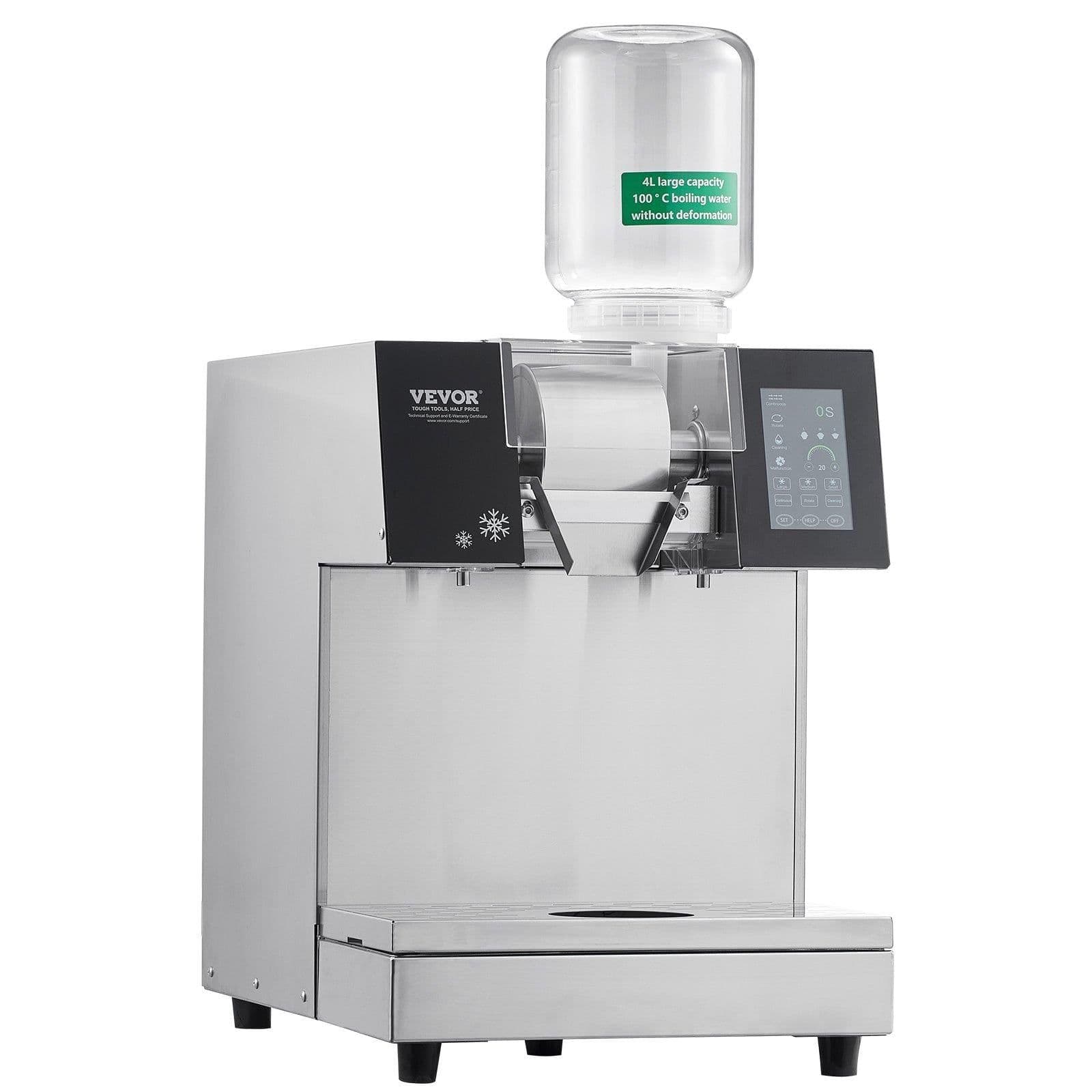image-VEVOR Commercial Snowflake Ice Machine, 529.1LBS/24H Snowflake Ice Maker, Stainless Steel Ice Shaver Machine, Electric Snow Cone Maker, Liquid Cooling System for Rapid Heat Dissipation, Ice Cream