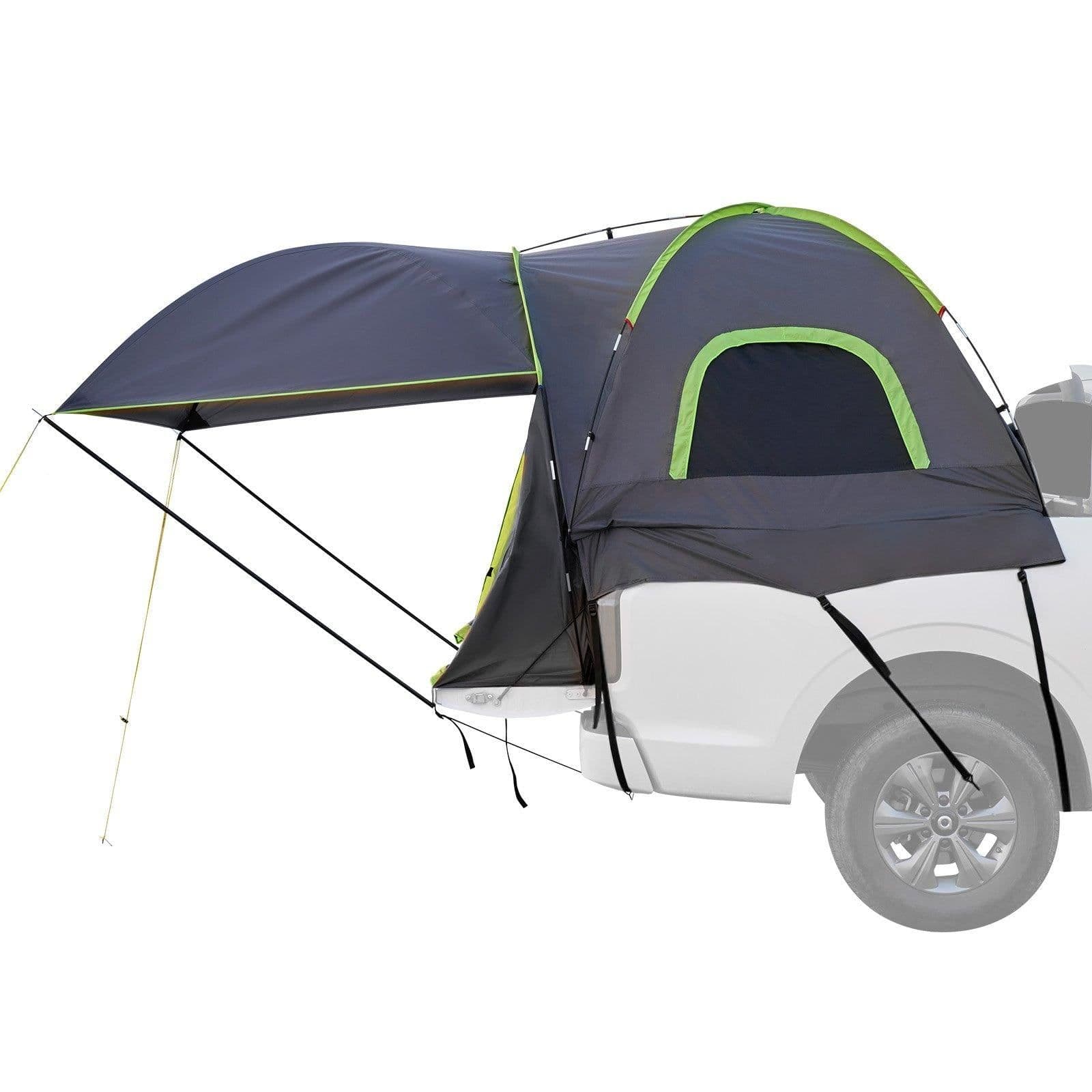 image-VEVOR Pickup Truck Tent, Fits 5.0-5.2 ft Truck Tents for Camping, Waterproof PU2000 mm 2-3 Person Sleeping Truck Bed Tent, Sturdy Truck Bed Camper Shell with Expandable Awning, Rainfly, Storage Bag