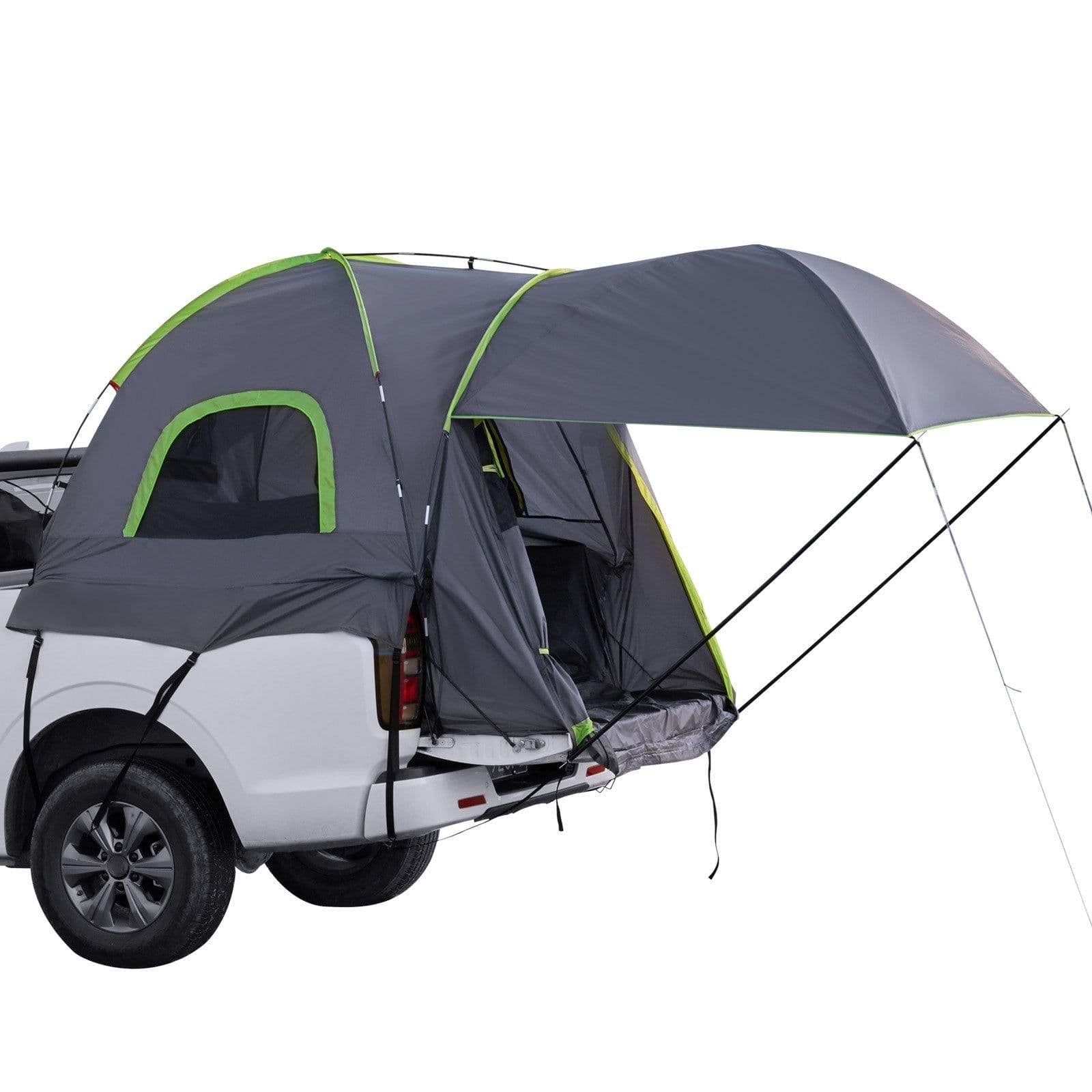 image-VEVOR Pickup Truck Tent, Fits 5.0-5.2 ft Truck Tents for Camping, Waterproof PU2000 mm 2-3 Person Sleeping Truck Bed Tent, Sturdy Truck Bed Camper Shell with Expandable Awning, Rainfly, Storage Bag