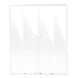 image-VEVOR Semi-frameless Shower Door, 57.8-59 W x 70 H in, Double Sliding Glass Door with 1/4 in(6mm) Clear Tempered Glass, Waterproof Shatterproof NANO Stainproof with Stainless Steel Hardware, Chrome