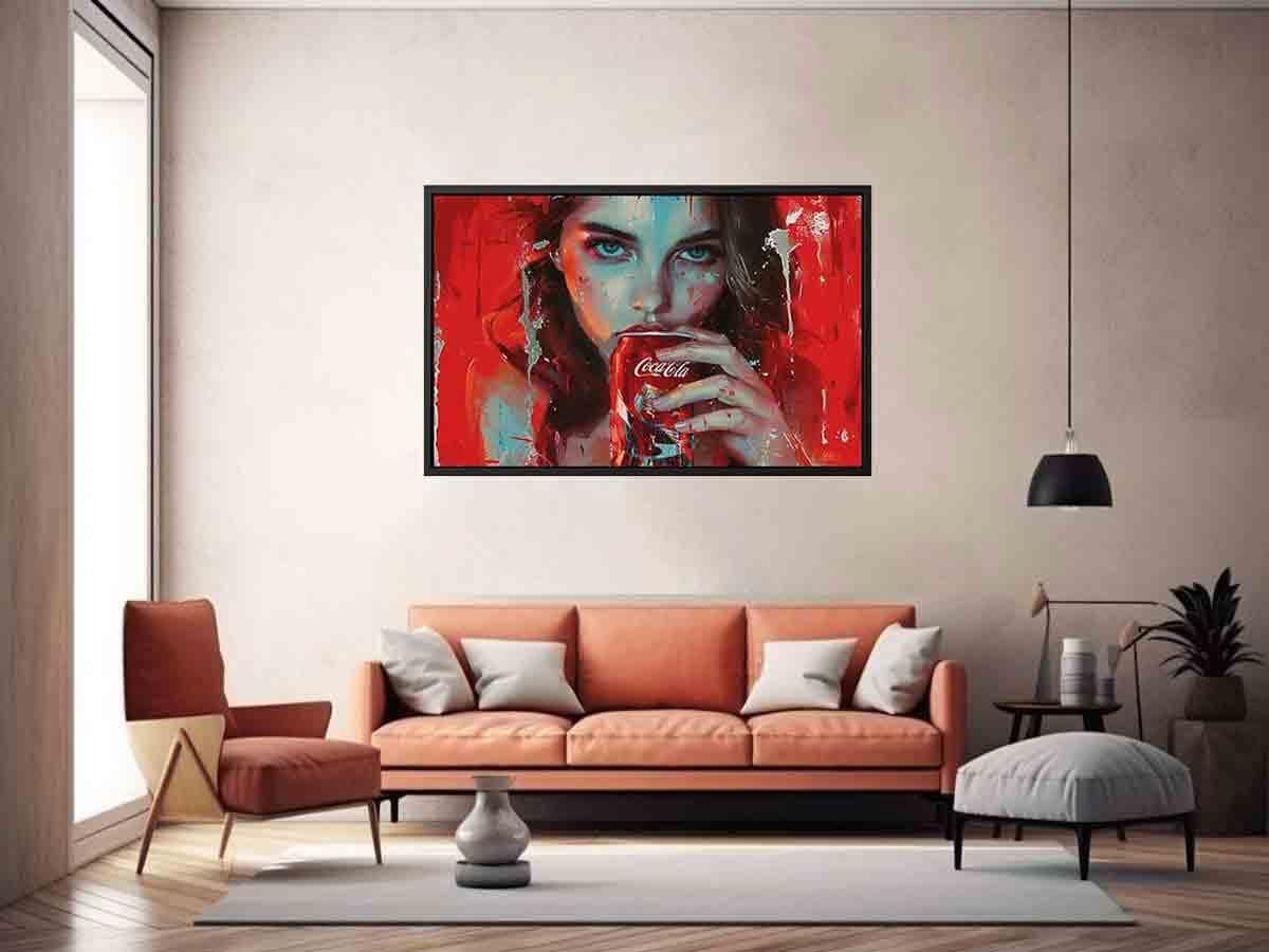 image-Coca Cola Framed Framed Print