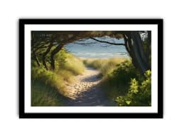 image-Beach Path Framed Print