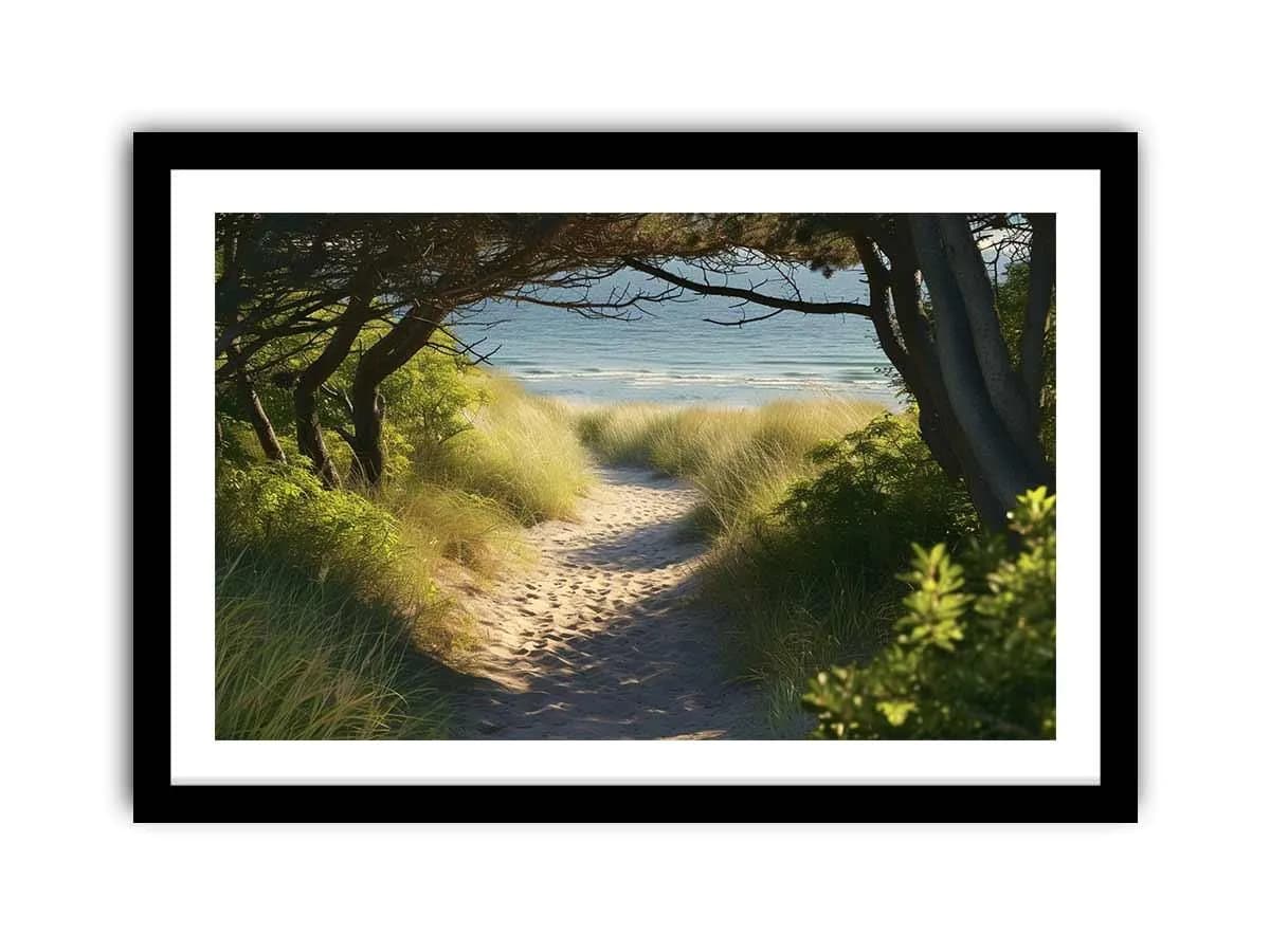 image-Beach Path Framed Print