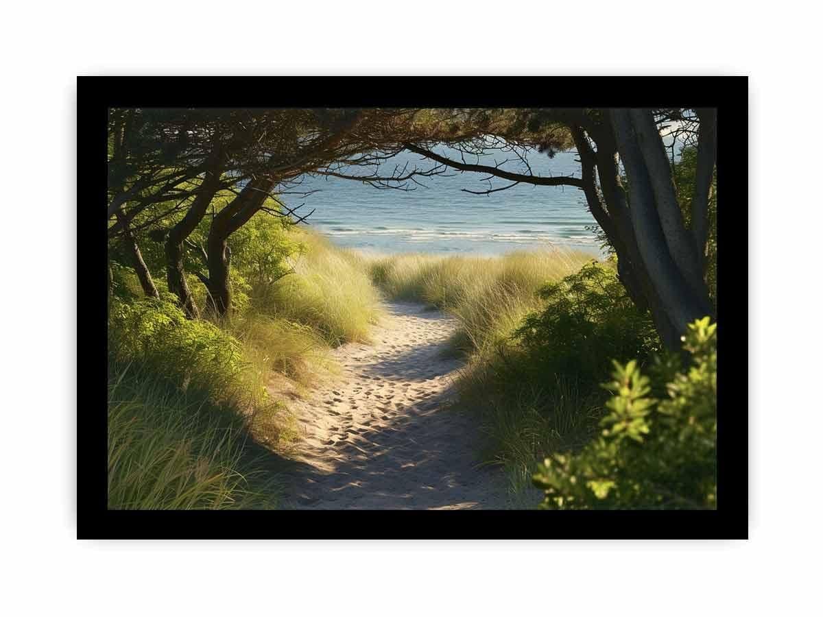 image-Beach Path Framed Print