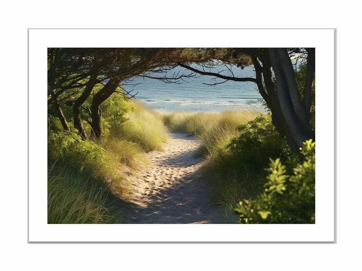 image-Beach Path Framed Print