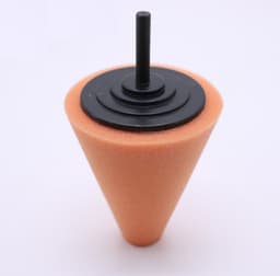 image-Car wheel polishing disc detail polishing wheel in the net steel ring polishing sponge plate with 6MM handle cone sponge wheel