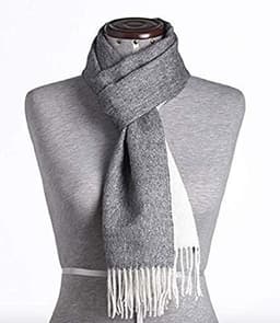 image-Great Natural Alpaca 100% Baby Alpaca scarf grey-white colour