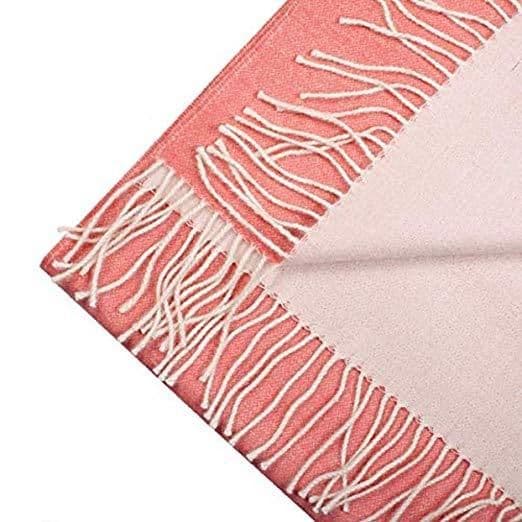 image-Great Natural Alpaca 100% Baby Alpaca scarf pink-white colour