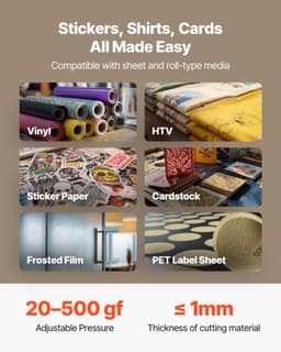 image-VEVOR Vinyl Cutter Machine, 53 inch Max Feed Width, Dual Blades, Adjustable Force and Speed, LED Display, Vinyl Plotter Cutter Printer with Signmaster Software for Compatible with Windows and macOS